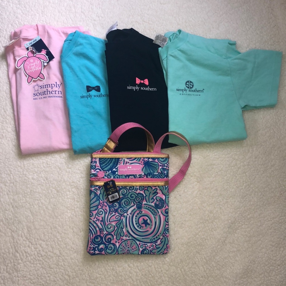 Simply Southern T-shirts and bag